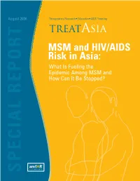 MSM and HIV/AIDS Risk in Asia Acknowledgments Executive Summary