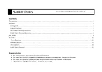 Number Theory Theory and Questions for Topic Based Enrichment Activities/Teaching