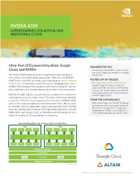 Nvidia A100 Supercharges Cfd with Altair and Google Cloud