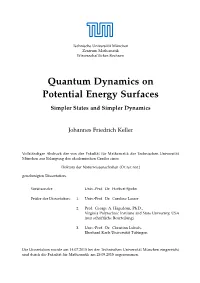 Quantum Dynamics on Potential Energy Surfaces
