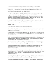 Tim Russert's Commencement Speech to the Centre College Class of 2007