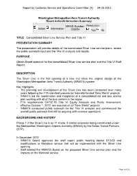 Washington Metropolitan Area Transit Authority Board Action/Information Summary MEAD Number: Resolution: Action Information 200054 Yes No
