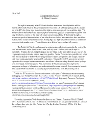 1- Draftv5 Anonymity in the Balance A. Michael Froomkin the Right To