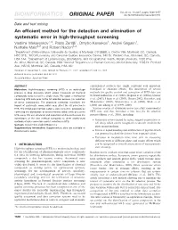 BIOINFORMATICS ORIGINAL PAPER Doi:10.1093/Bioinformatics/Btm145