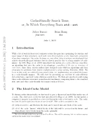 Cache-Friendly Search Trees; Or, in Which Everything Beats Std::Set