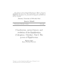 (Coleoptera: Cleridae). Part I. the Genera of Epiphloeinae