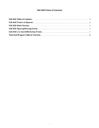 IUS 2020 Table of Contents