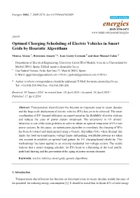 Optimal Charging Scheduling of Electric Vehicles in Smart Grids by Heuristic Algorithms