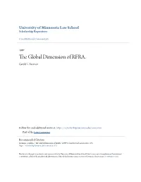 The Global Dimension of RFRA. Gerald L