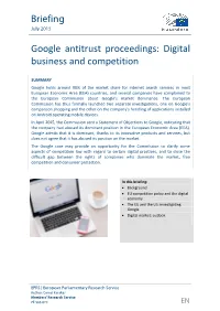 The Google Antitrust Proceedings