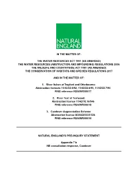 The Water Resources (Abstraction and Impounding)