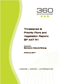 Threatened & Priority Flora and Vegetation Report