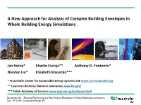 A New Approach for Analysis of Complex Building Envelopes in Whole Building Energy Simulations