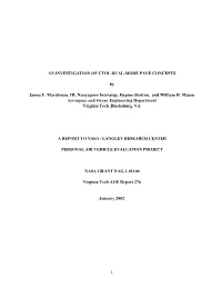 An Investigation of Ctol Dual-Mode Pave Concepts