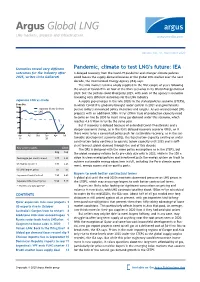 Argus Global LNG LNG Markets, Projects and Infrastructure