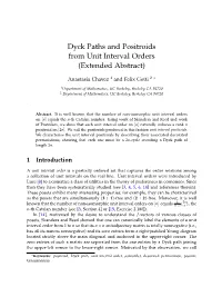 Dyck Paths and Positroids from Unit Interval Orders (Extended Abstract)
