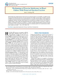Mechanisms of Exercise Intolerance in Heart Failure with Preserved Ejection Fraction Barry A