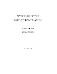 MYSTERIES of the EQUILATERAL TRIANGLE, First Published 2010