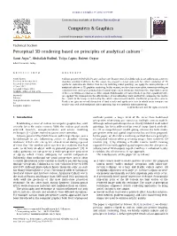 Perceptual 3D Rendering Based on Principles of Analytical Cubism$