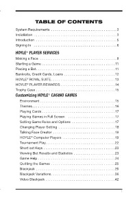 Table of Contents