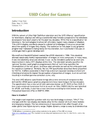 UHD Color for Games