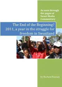 2011, a Year in the Struggle for Freedom in Swaziland