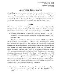 Annotated Bibliography: Storytelling