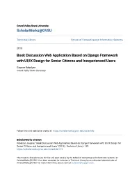 Book Discussion Web Application Based on Django Framework with UI/IX Design for Senior Citizens and Inexperienced Users