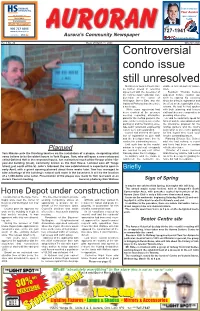 Controversial Condo Issue Still Unresolved Members of Aurora Council Are Unable to Form an Owners' Associ- No Further Ahead in Reaching Ation