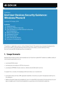 End User Devices Security Guidance: Windows Phone 8 Updated 14 October 2013
