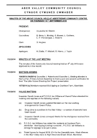 Minutes of the Last Meeting