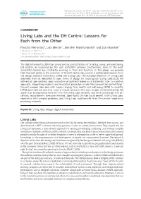 Living Labs and the DH Centre: Lessons for Each from the Other