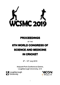 Proceedings 6Th World Congress of Science And