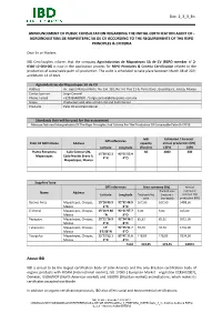 Agroindustrias De Mapastepec Sa De Cv According to the Requirements of the Rspo Principles & Criteria