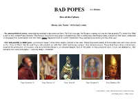BAD POPES 4 X 48 Min