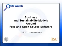 Business and Sustainability Models Around Free and Open Source Software