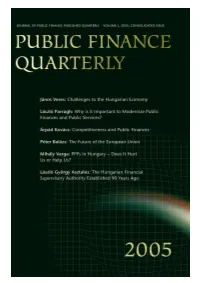 Competitiveness and Public Finances Alternatives for Selecting Action Scenarios