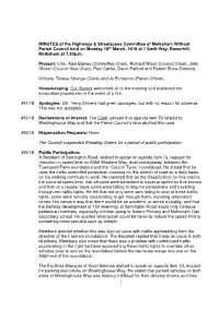1 MINUTES of the Highways & Streetscene Committee Of