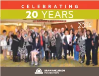 2014 Brain Aneurysm Foundation Annual Report