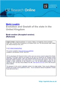 Evolution and Gestalt of the State in the United Kingdom