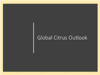 Global Citrus Outlook Methodologies and Sources