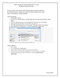 How to Change Your Browser Preferences So It Uses Acrobat Or Reader PDF Viewer