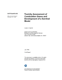 Toxicity Assessment of Combustion Gases and Development of A