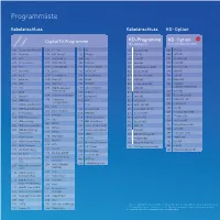 Unitymedia Programmübersicht