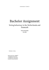 Bachelor Assignment Voting Behaviour in the Netherlands and Denmark