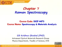 Chapter 7 Raman Spectroscopy