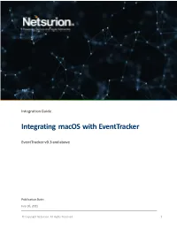 Eventtracker Macos Integration Guide