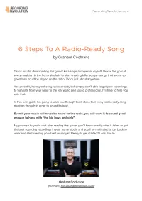 6 Steps to a Radio-Ready Song by Graham Cochrane