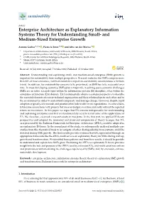 Enterprise Architecture As Explanatory Information Systems Theory for Understanding Small- and Medium-Sized Enterprise Growth