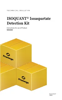 ISOQUANT® Isoaspartate Detection Kit Instructions for Use of Product MA1010